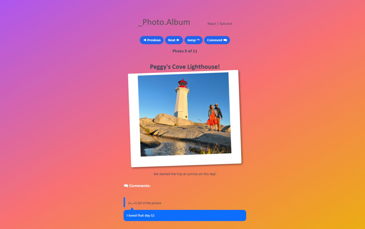 PhotoAlbum app